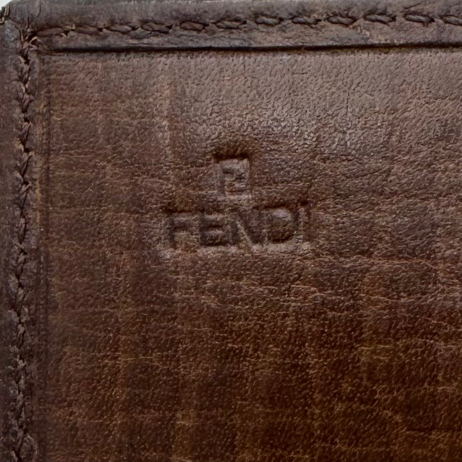 Fendi Tobacco Zucca Bifold Long Wallet