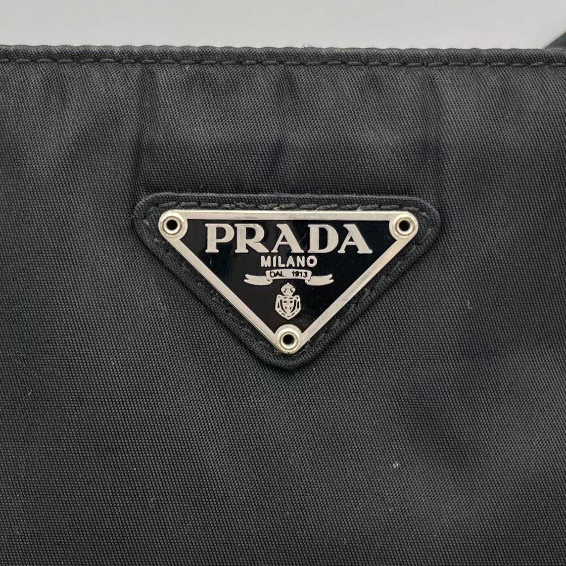 Prada Black Nylon Long Strap Small Tote