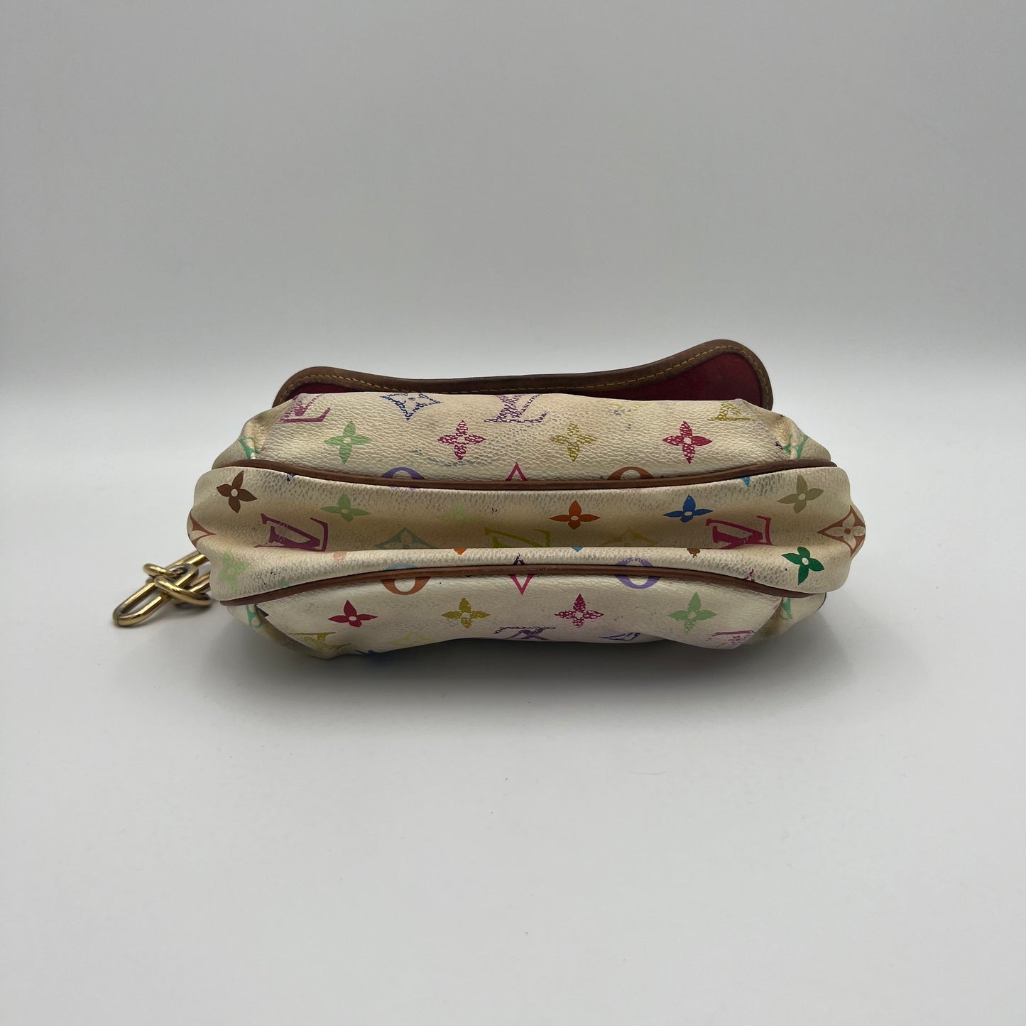 LV White Muticolor Patti Shoulder Bag