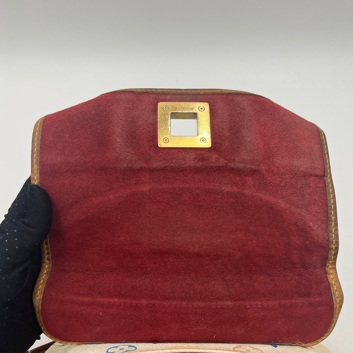 LV White Muticolor Patti Shoulder Bag