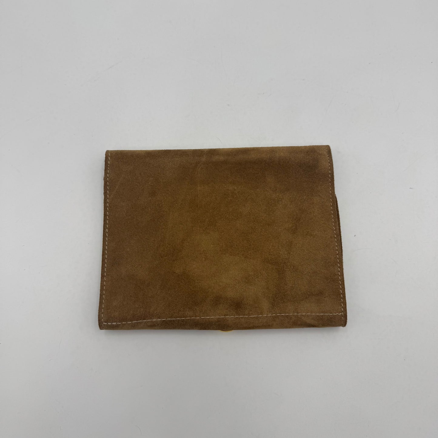 Loewe Beige Suede Anagram Trifold Organizer