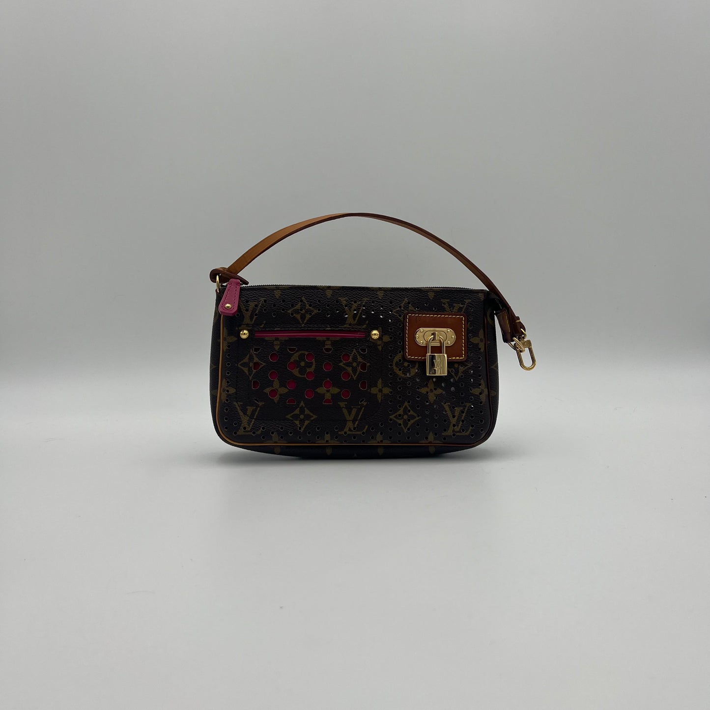 LV Pink Monogram Perforated Pochette