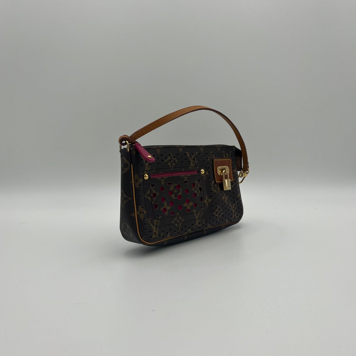 LV Pink Monogram Perforated Pochette