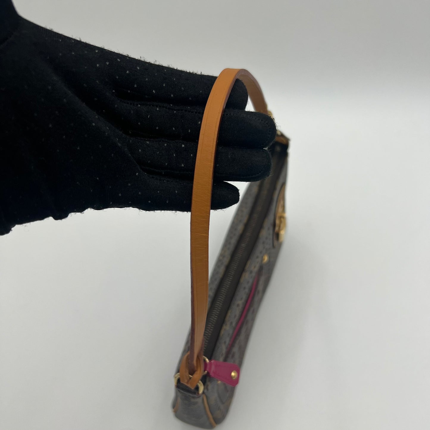 LV Pink Monogram Perforated Pochette