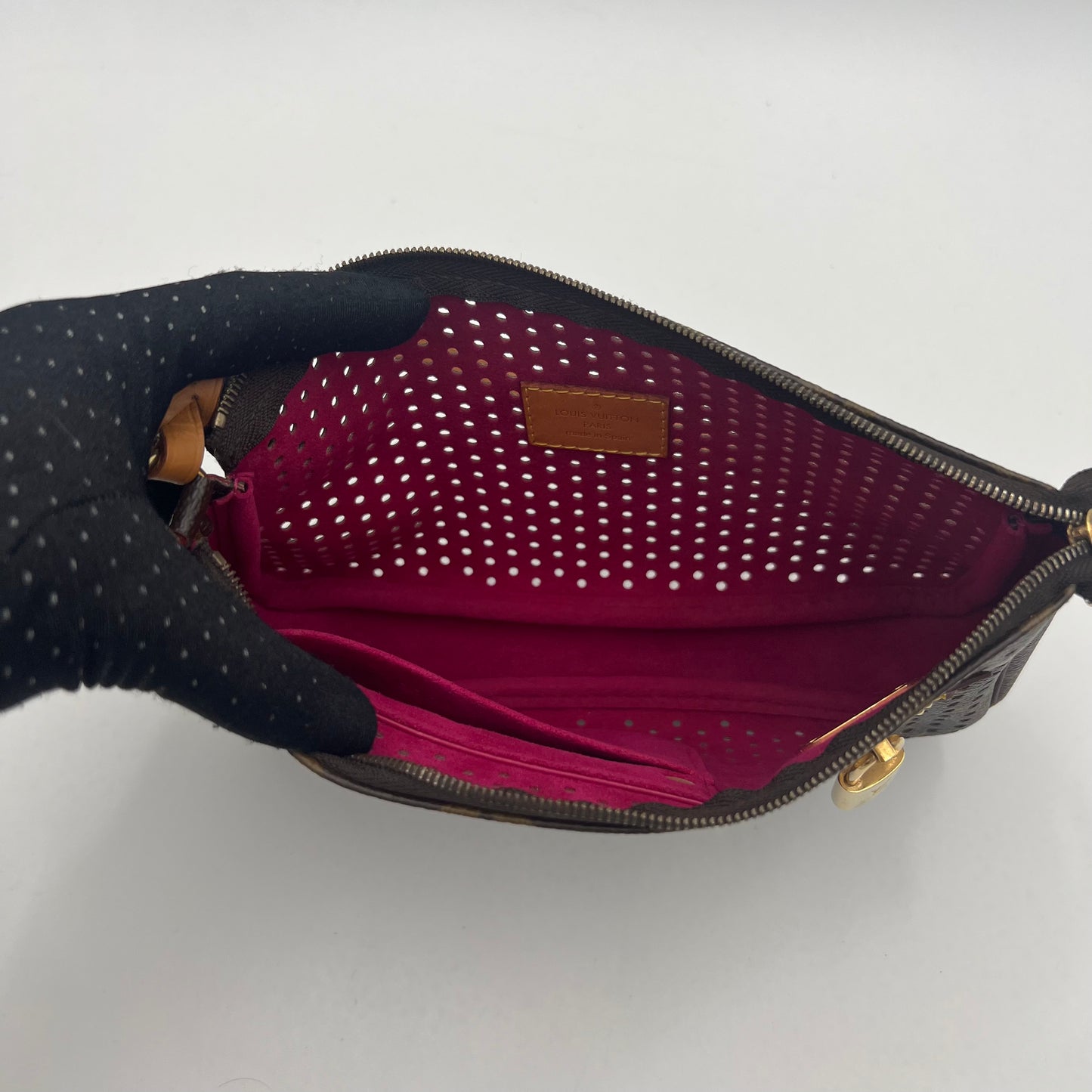 LV Pink Monogram Perforated Pochette