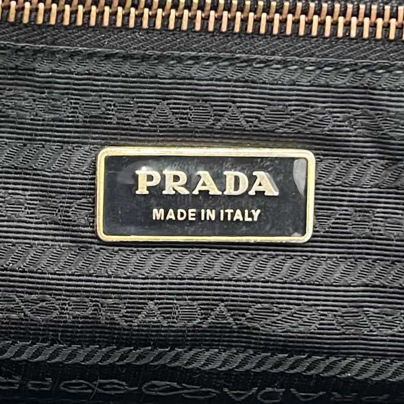 Prada Black Nylon x Leather Boat Tote