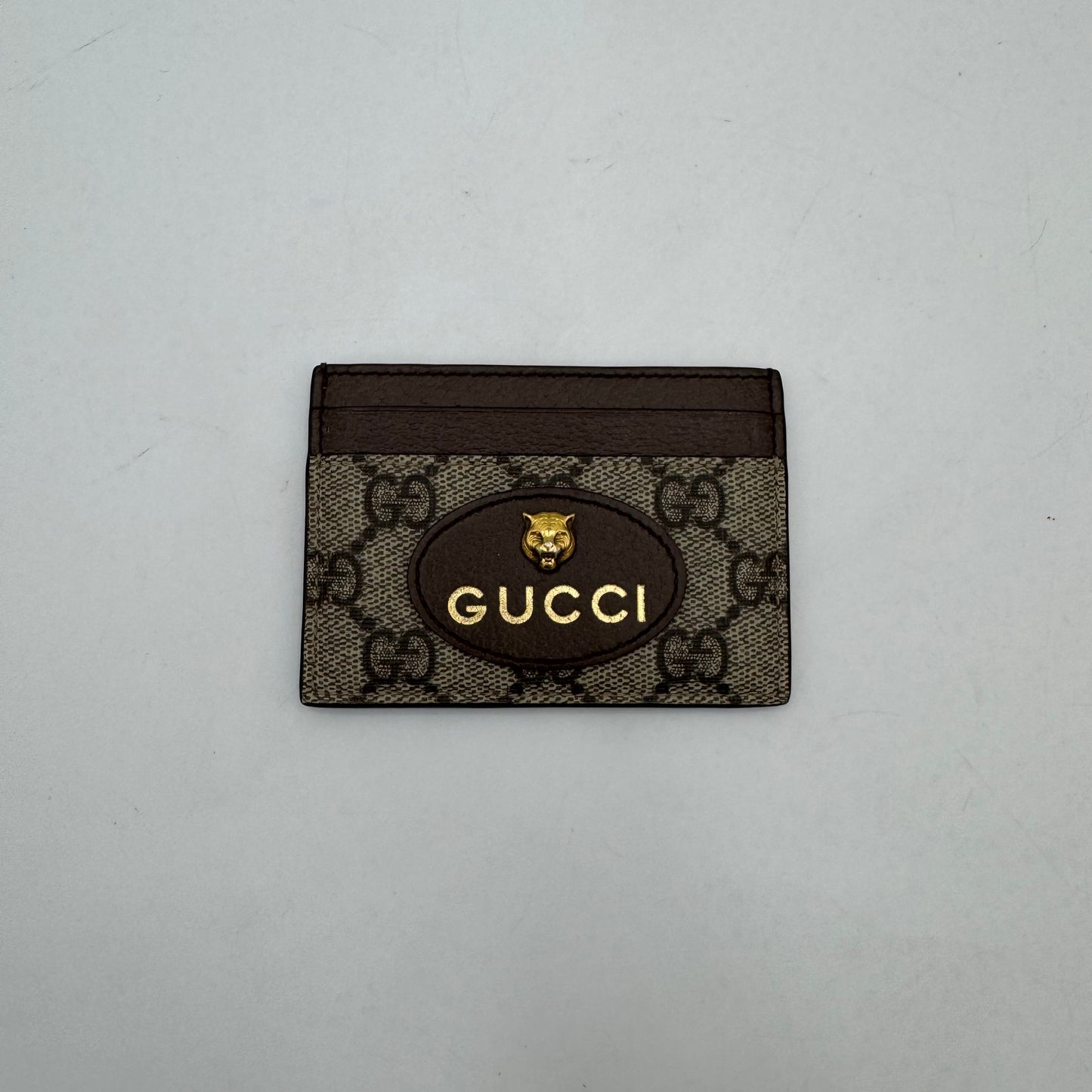 Gucci Neo Vintage GG Supreme Tiger Head Card Holder