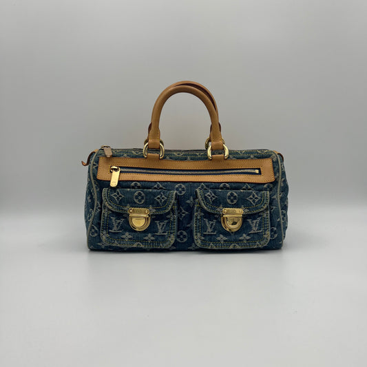 LV Blue Monogram Denim Neo Speedy