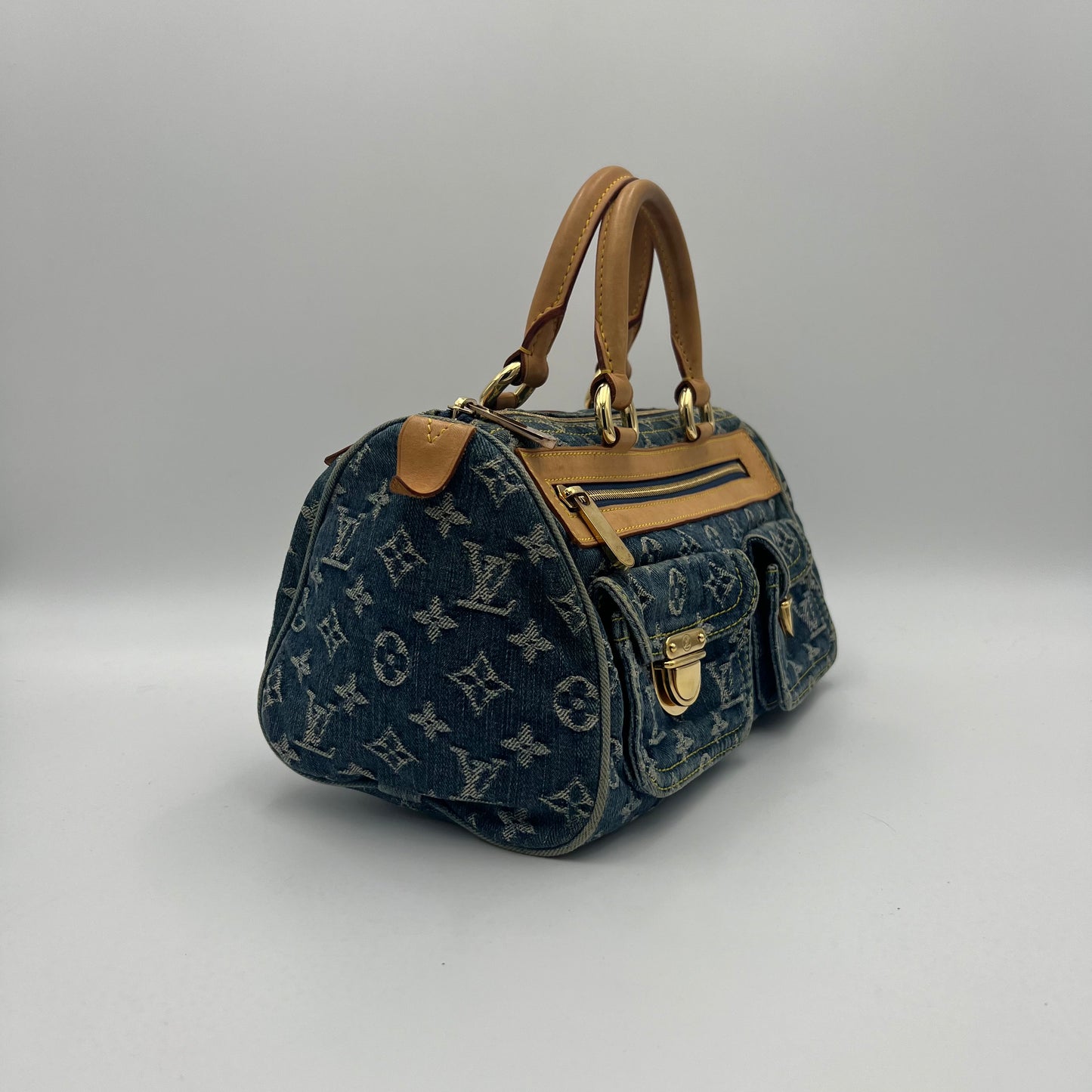 LV Blue Monogram Denim Neo Speedy