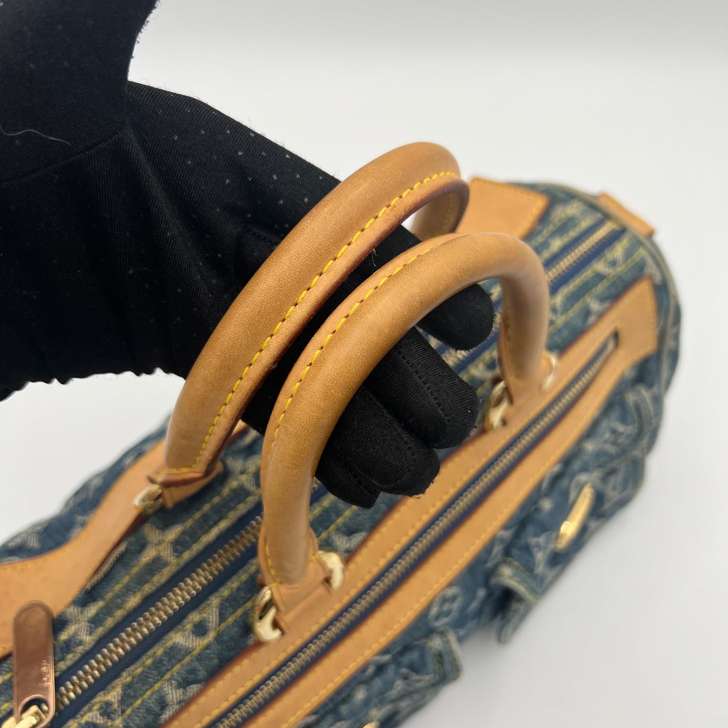 LV Blue Monogram Denim Neo Speedy