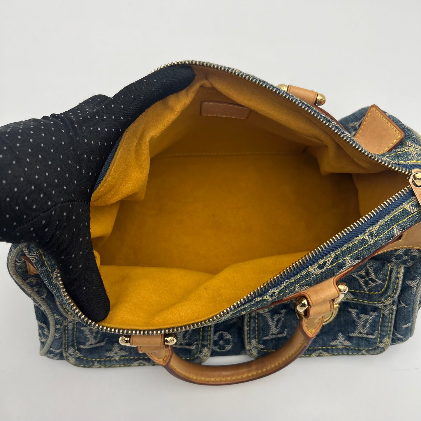 LV Blue Monogram Denim Neo Speedy