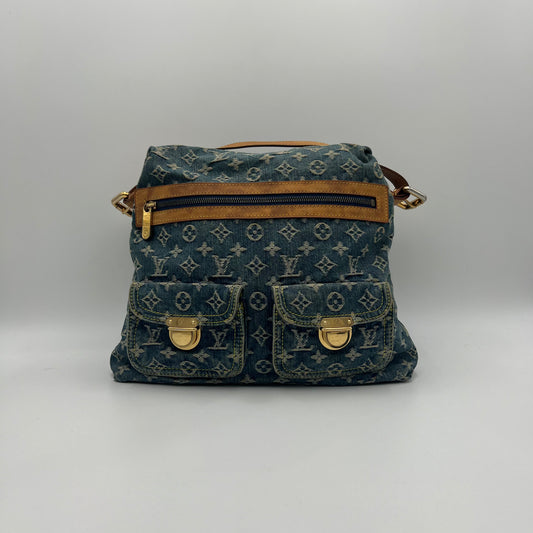 LV Blue Monogram Denim Baggy GM