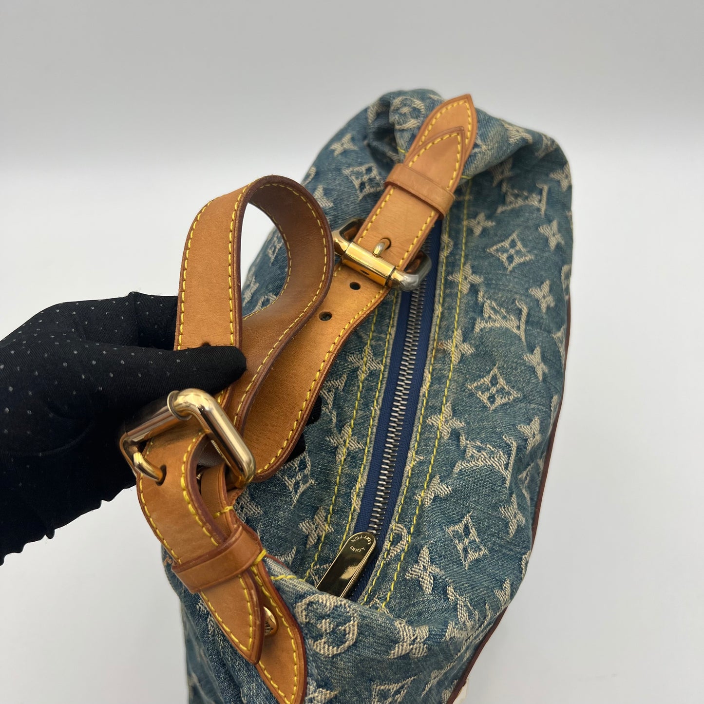 LV Blue Monogram Denim Baggy GM