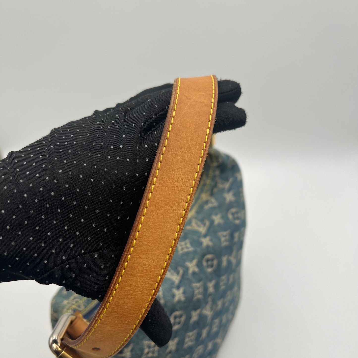 LV Blue Monogram Denim Baggy GM