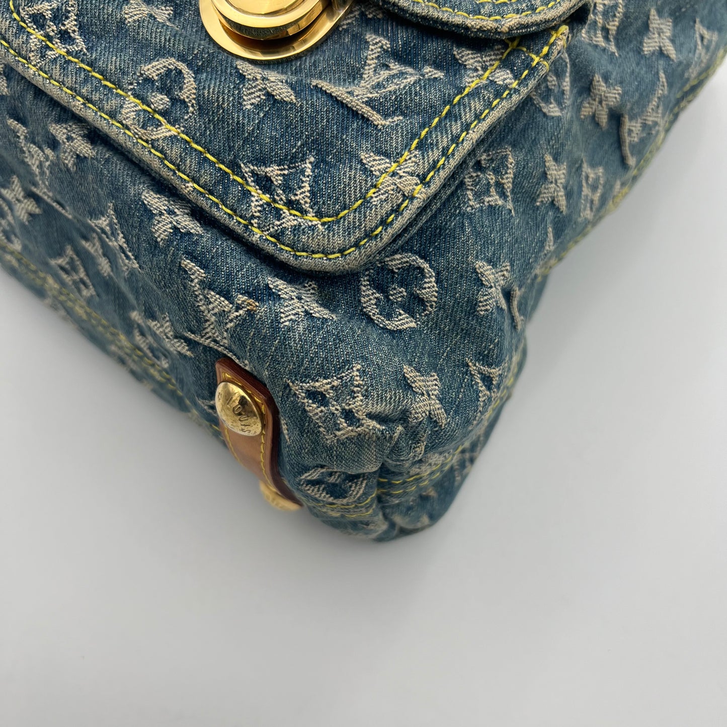 LV Blue Monogram Denim Baggy GM