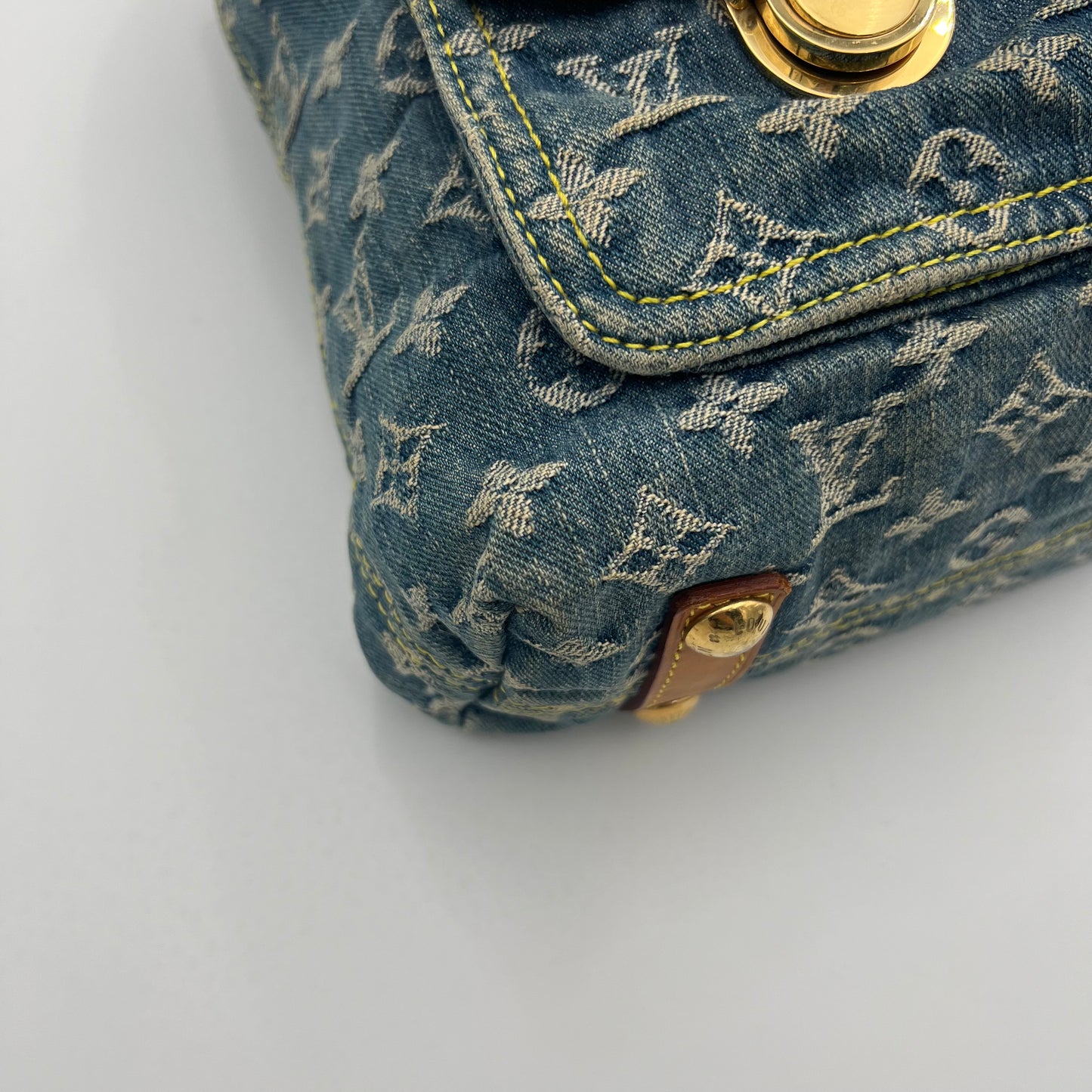 LV Blue Monogram Denim Baggy GM