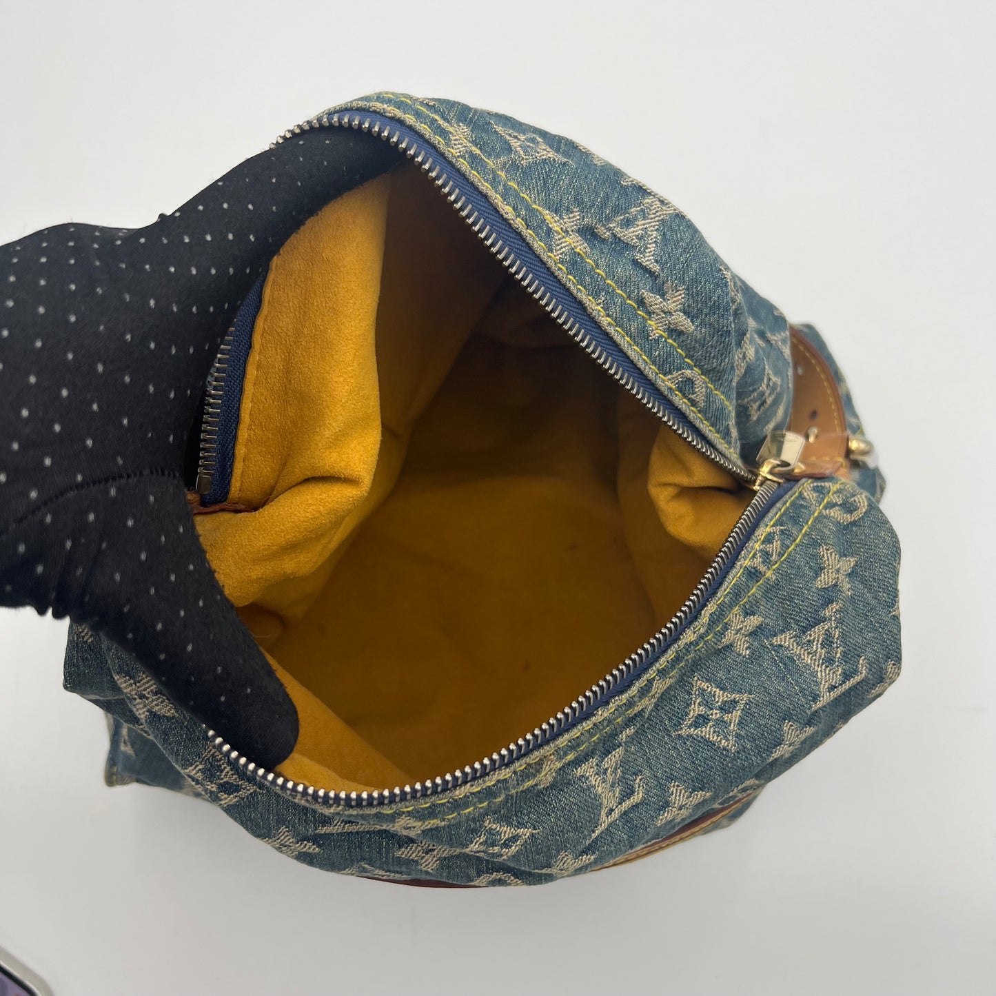 LV Blue Monogram Denim Baggy GM
