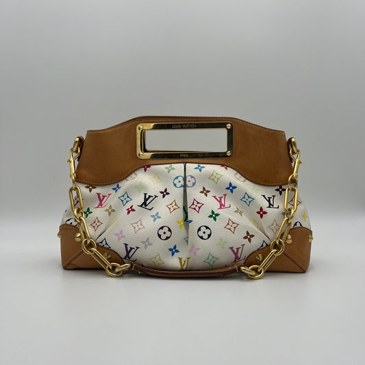 LV White Multicolor Judy PM
