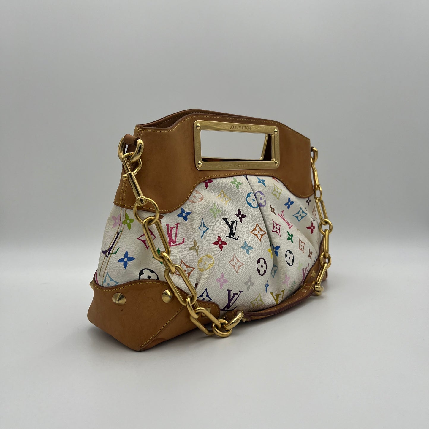 LV White Multicolor Judy PM