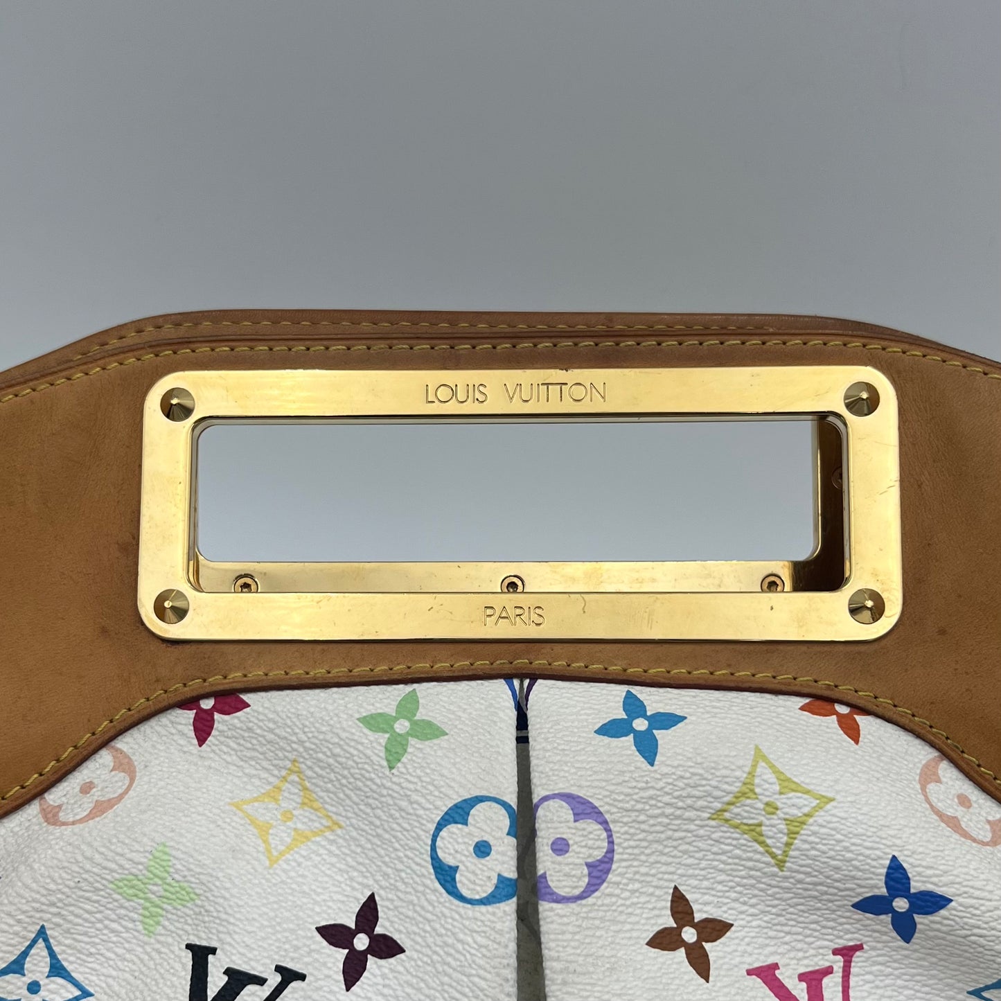 LV White Multicolor Judy PM