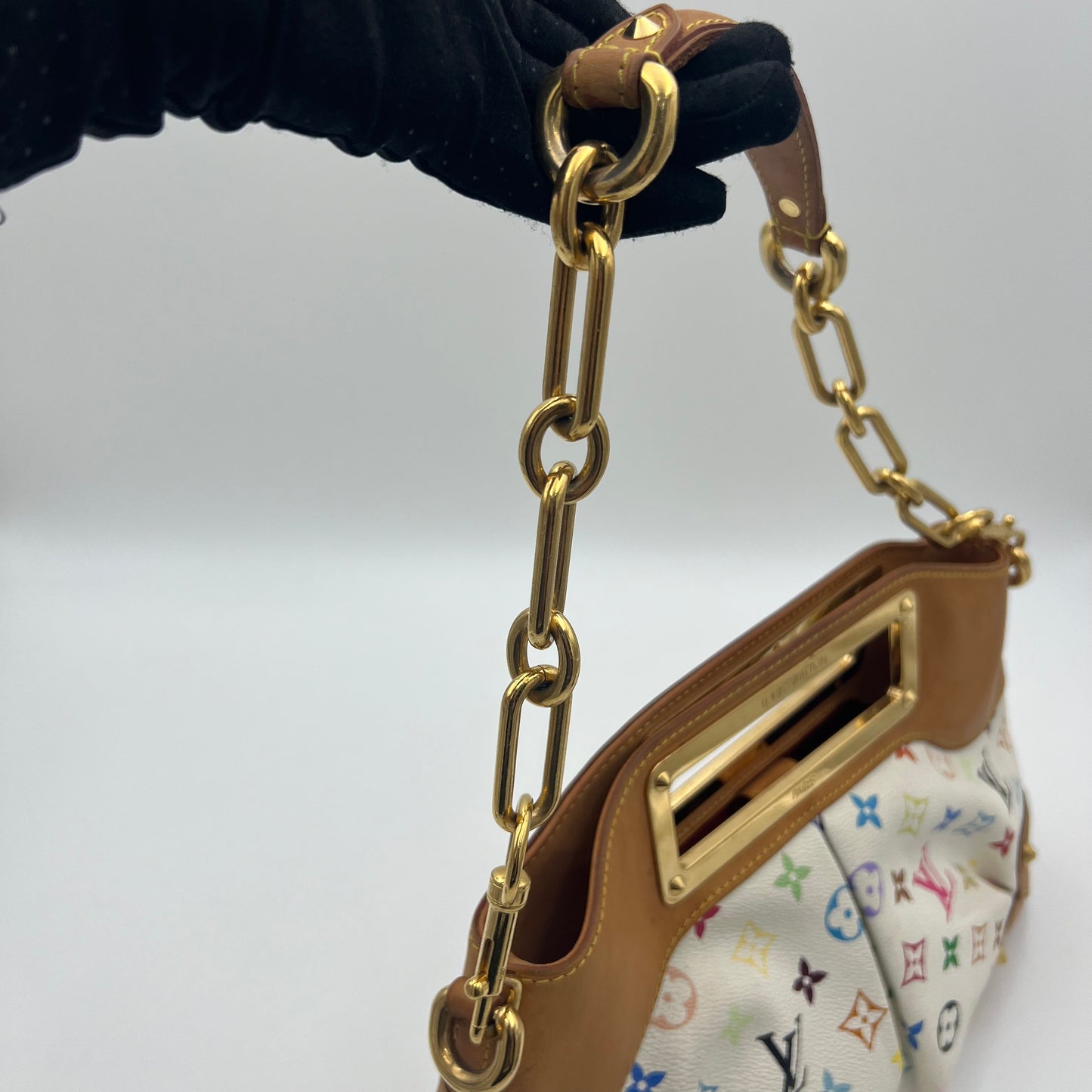 LV White Multicolor Judy PM