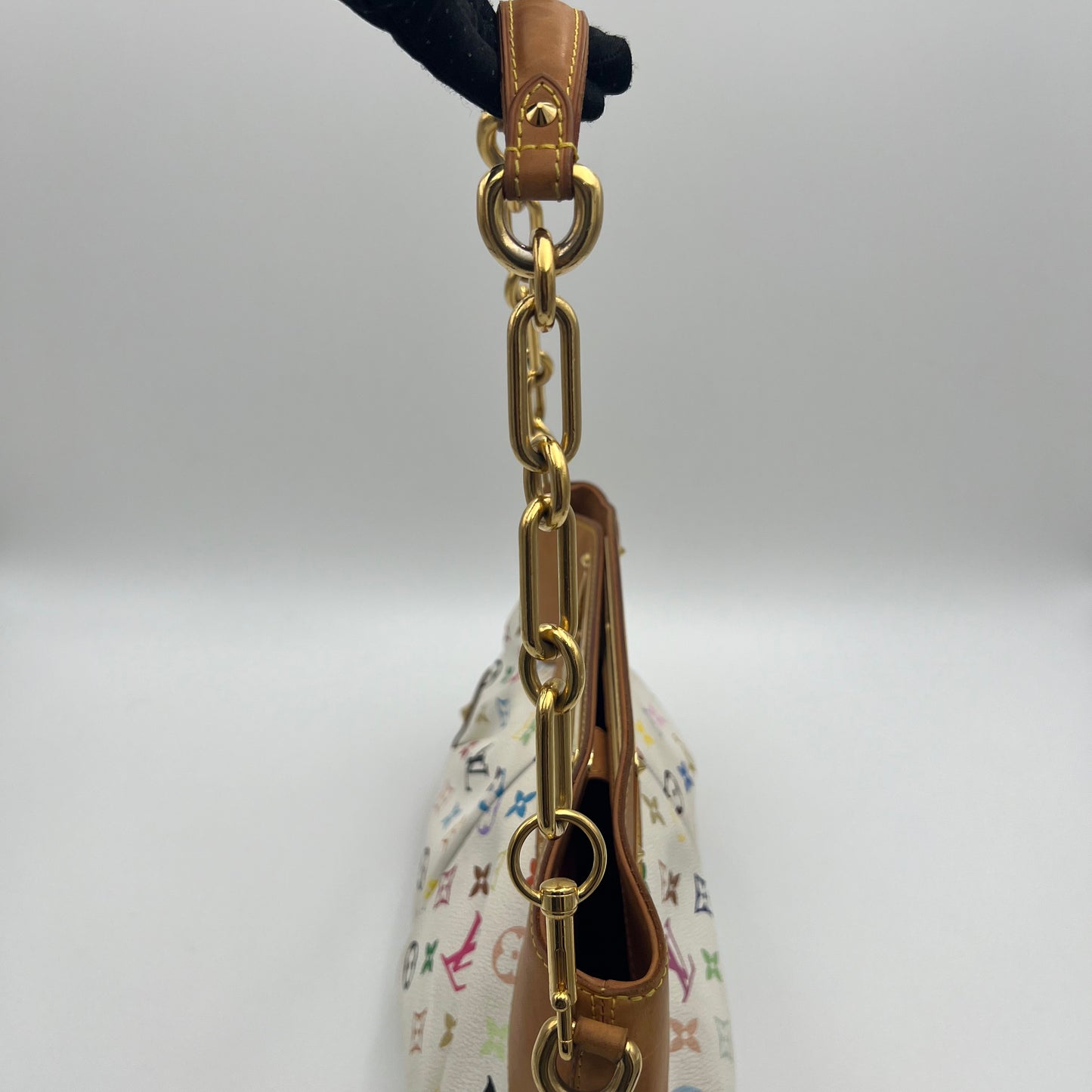 LV White Multicolor Judy PM