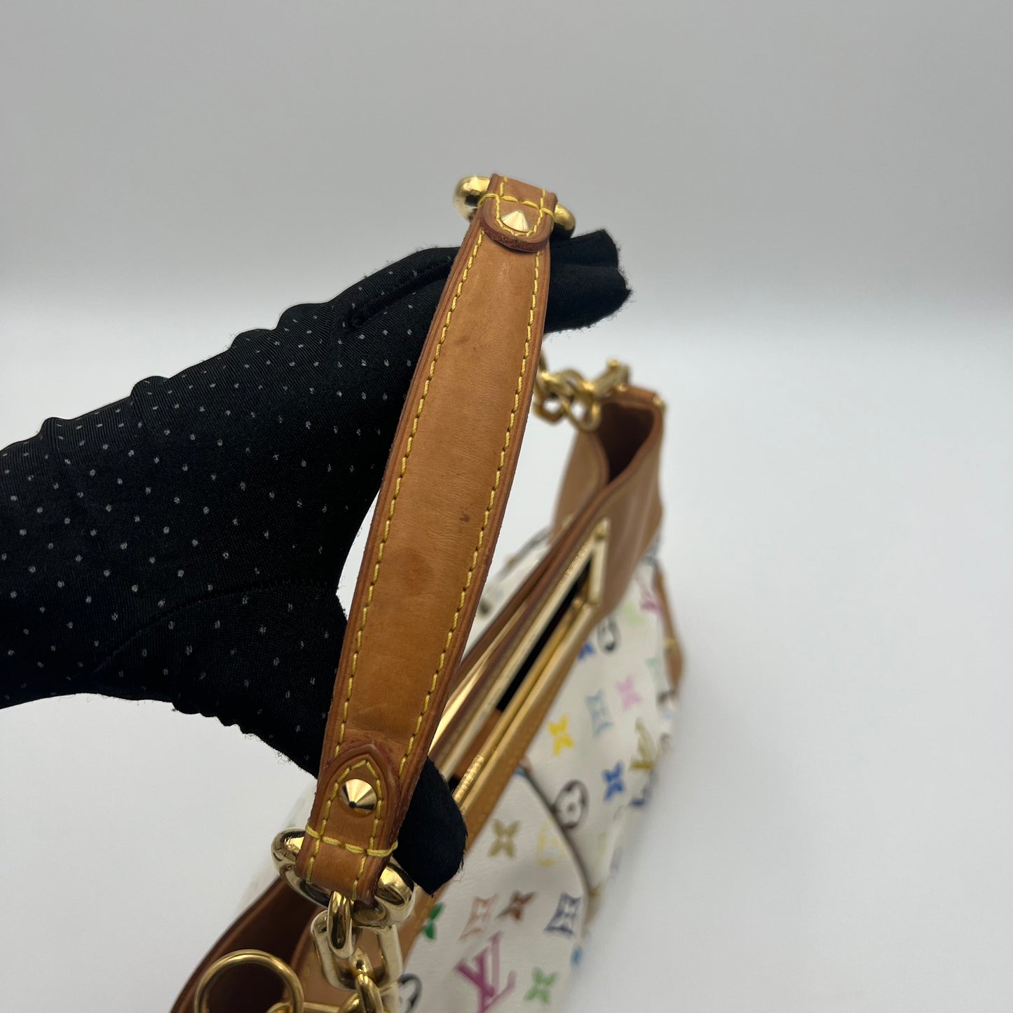 LV White Multicolor Judy PM