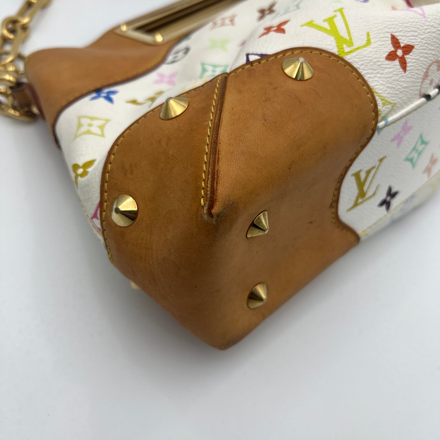 LV White Multicolor Judy PM