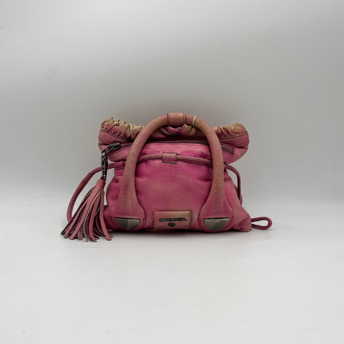 Diesel Vintage Pink Leather Mini Two-Way Bag