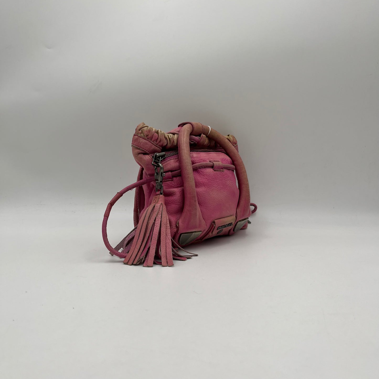 Diesel Vintage Pink Leather Mini Two-Way Bag