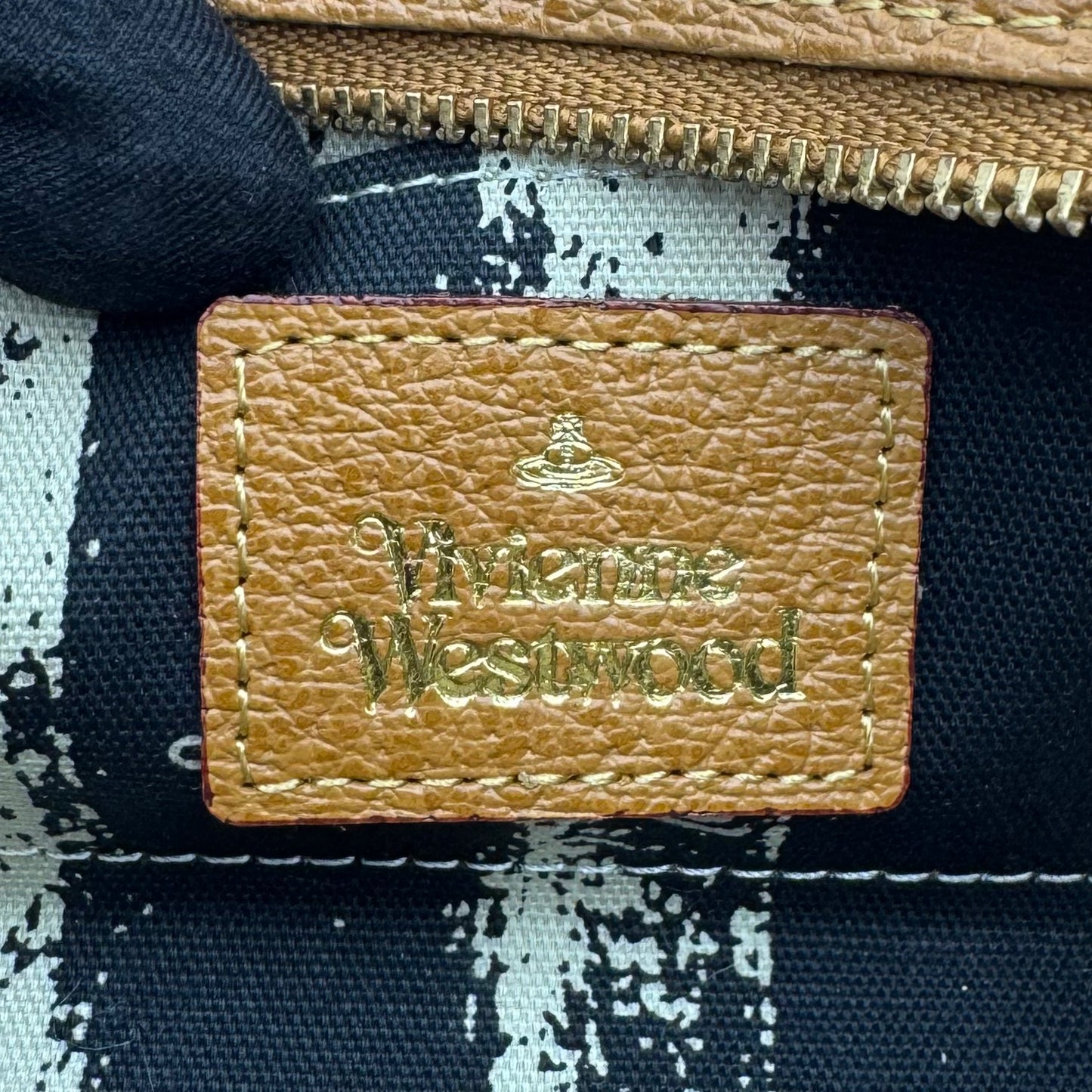 Vivienne Westwood Camel Leather Orb Hardware Executive Multi-Case