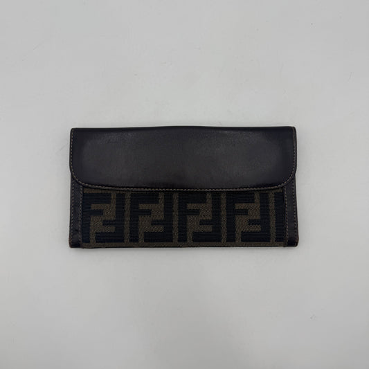 Fendi Tobacco Zucca Bifold Long Wallet
