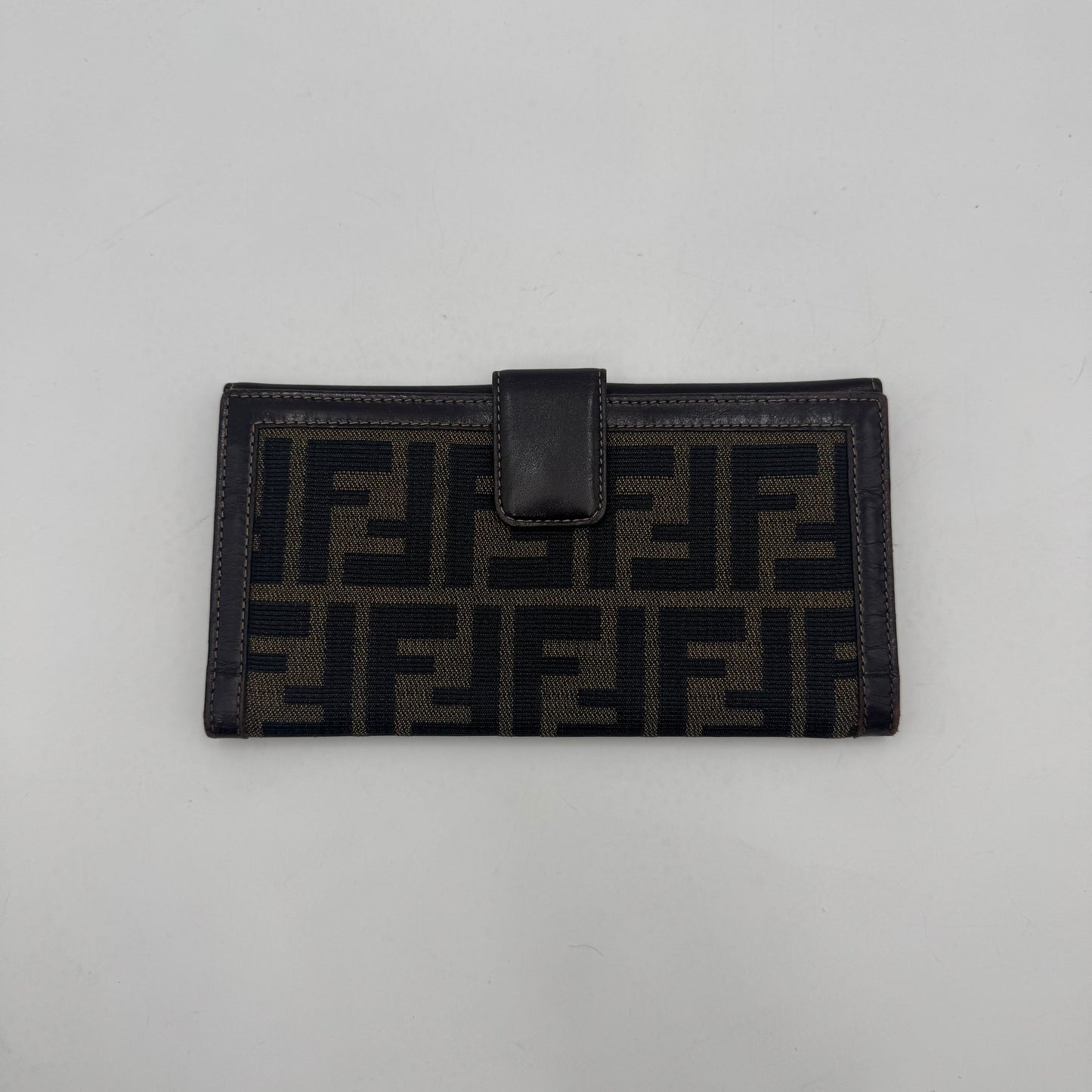 Fendi Tobacco Zucca Bifold Long Wallet