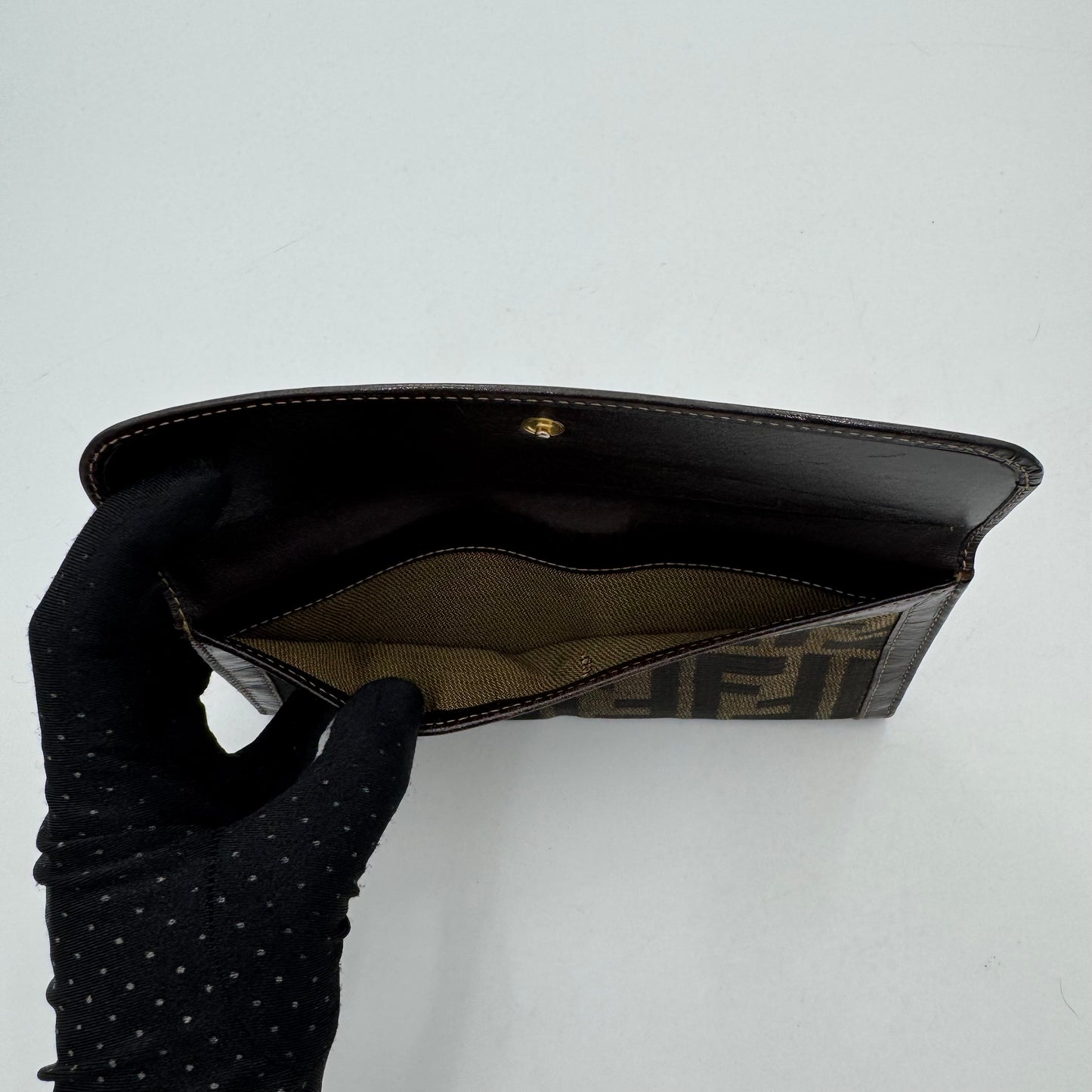 Fendi Tobacco Zucca Bifold Long Wallet