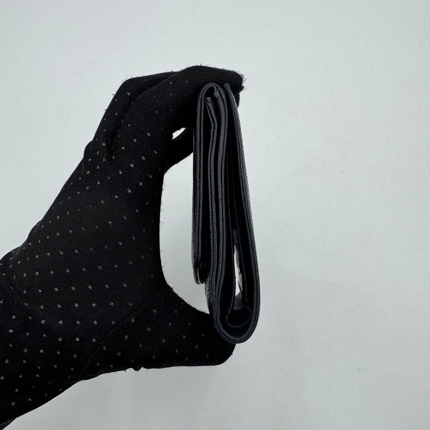 Chanel Black Caviar CC Bifold Short Wallet