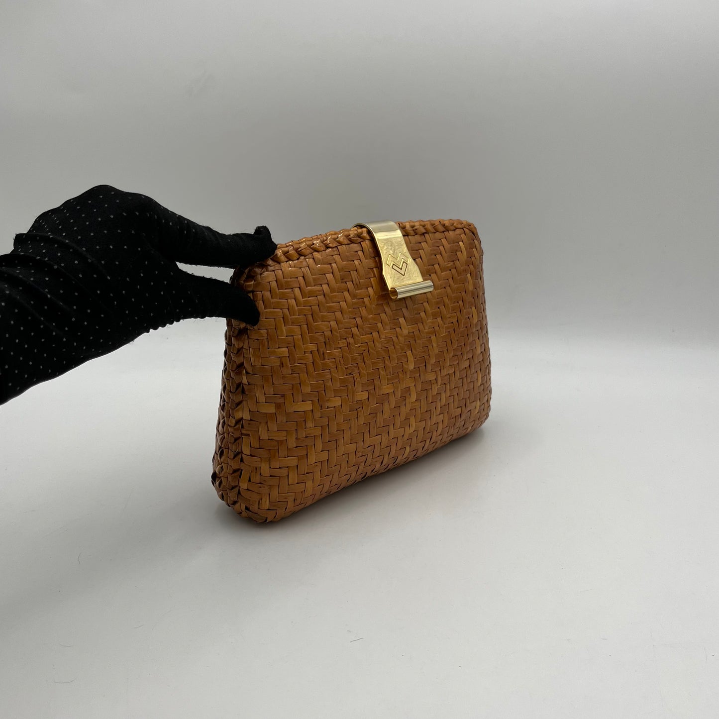 Mario Valentino Rattan Chain Crossbody