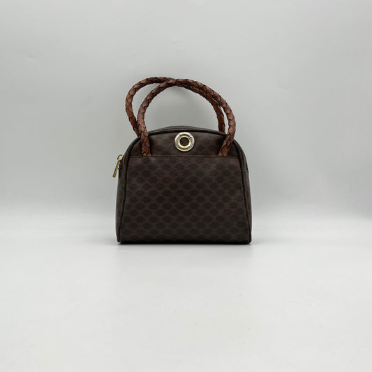 Celine Paris Macadam Braided Handle Mini Handbag