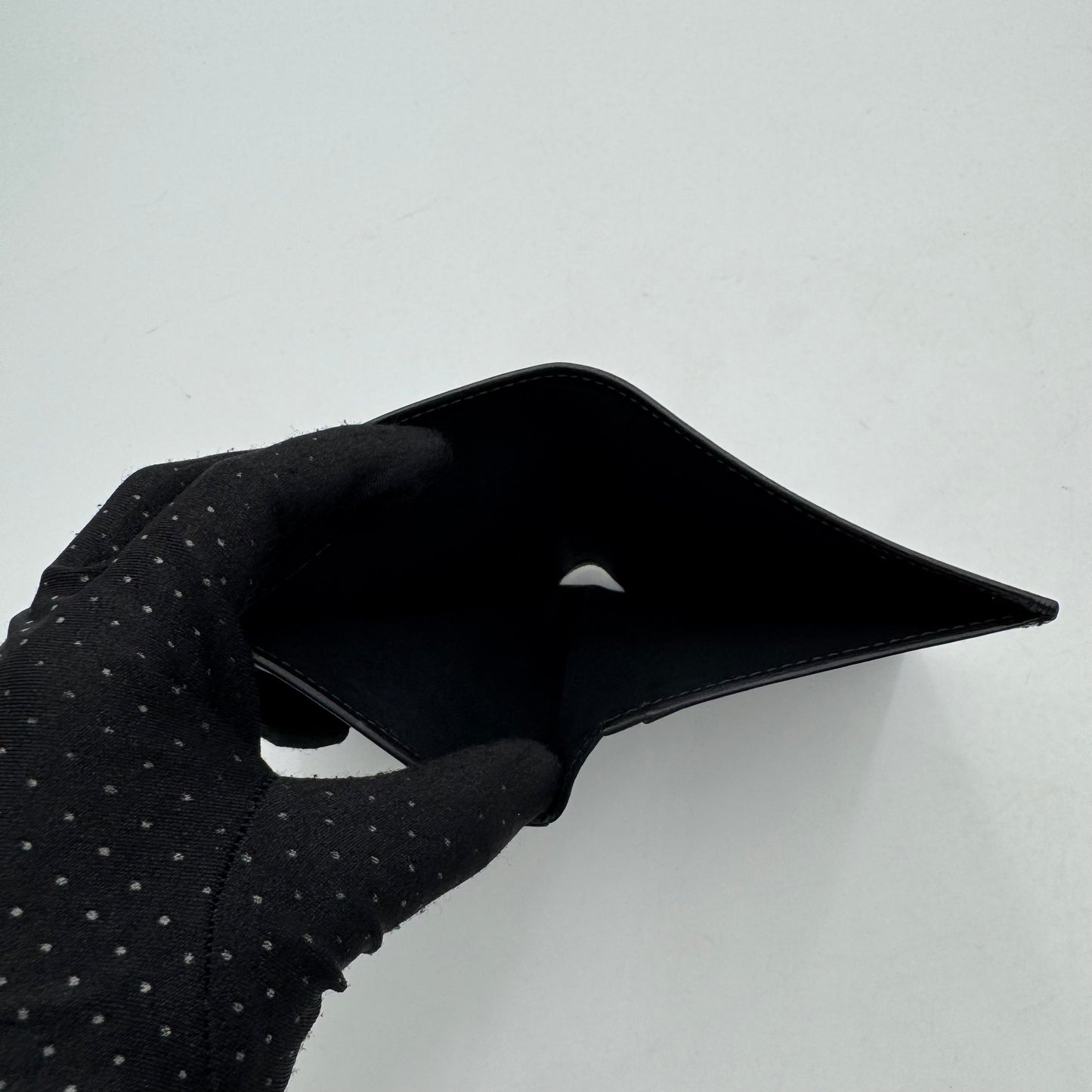 Loewe Black Grained Calfskin Anagram Bifold Vertical Wallet