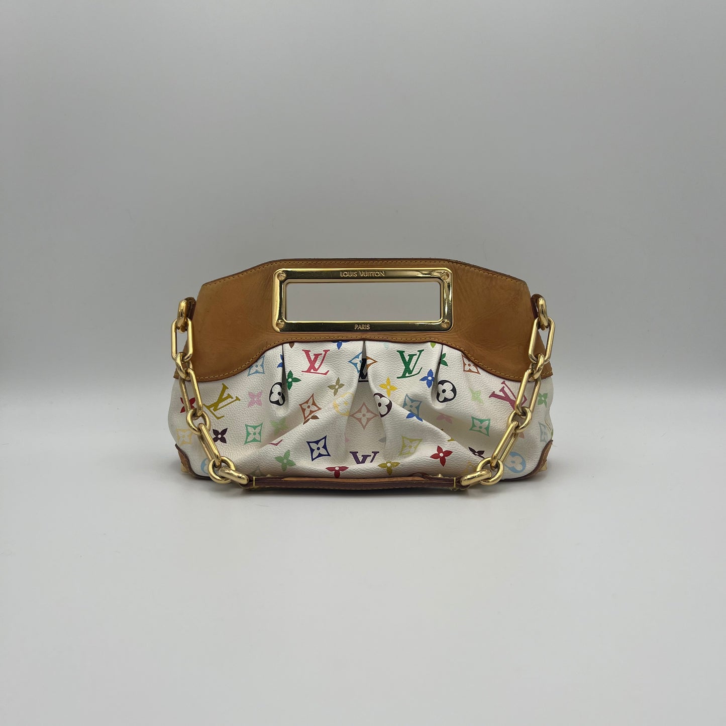 LV White Multicolor Judy PM