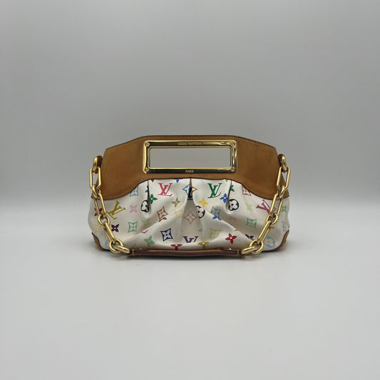 LV White Multicolor Judy PM