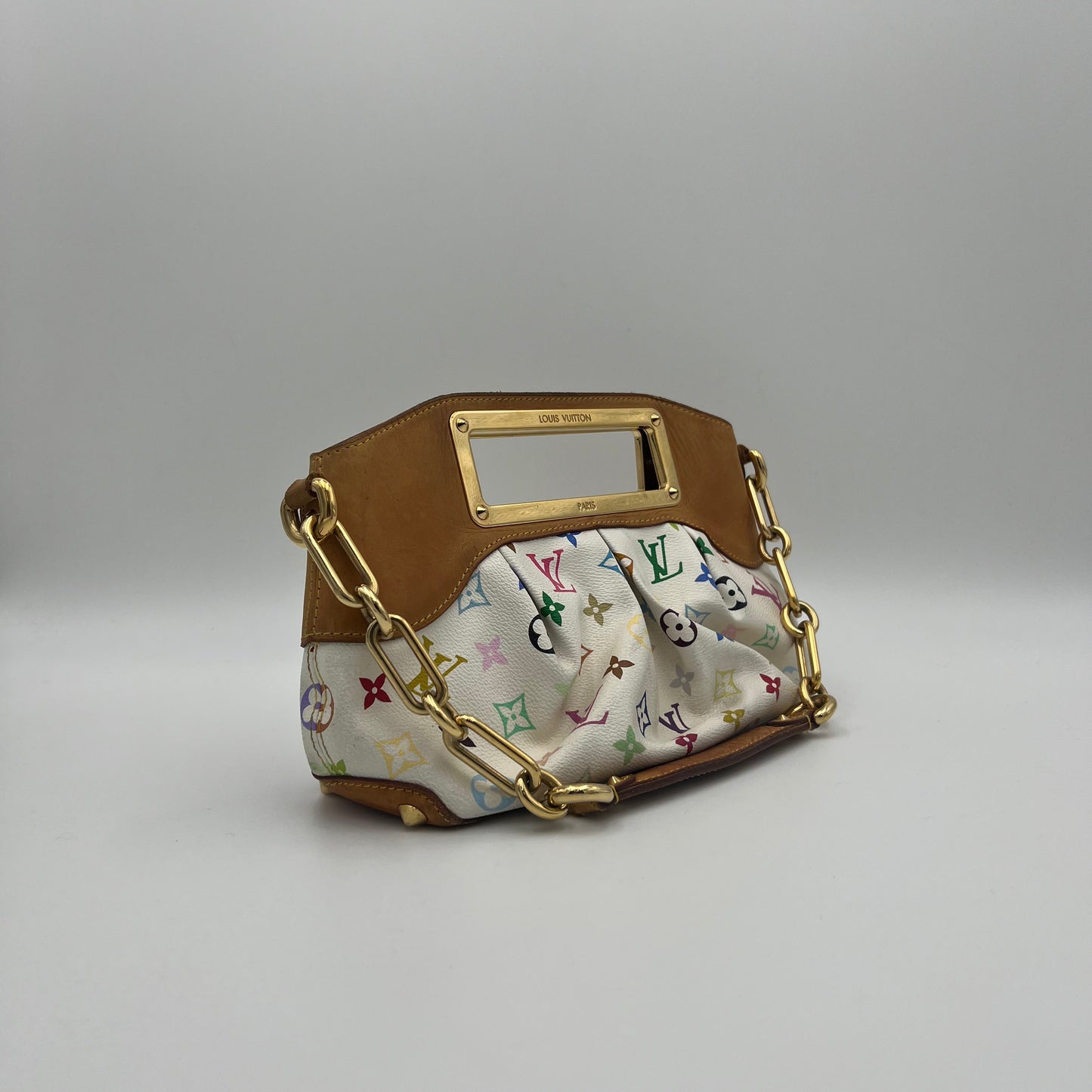 LV White Multicolor Judy PM