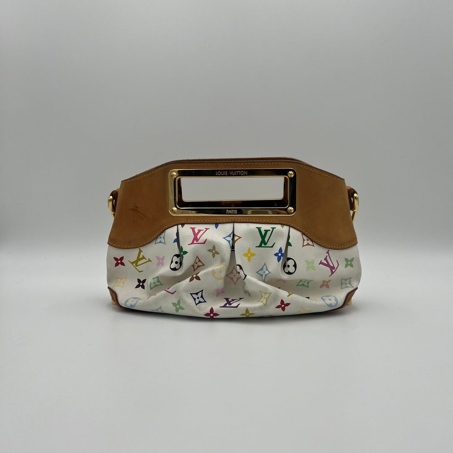 LV White Multicolor Judy PM