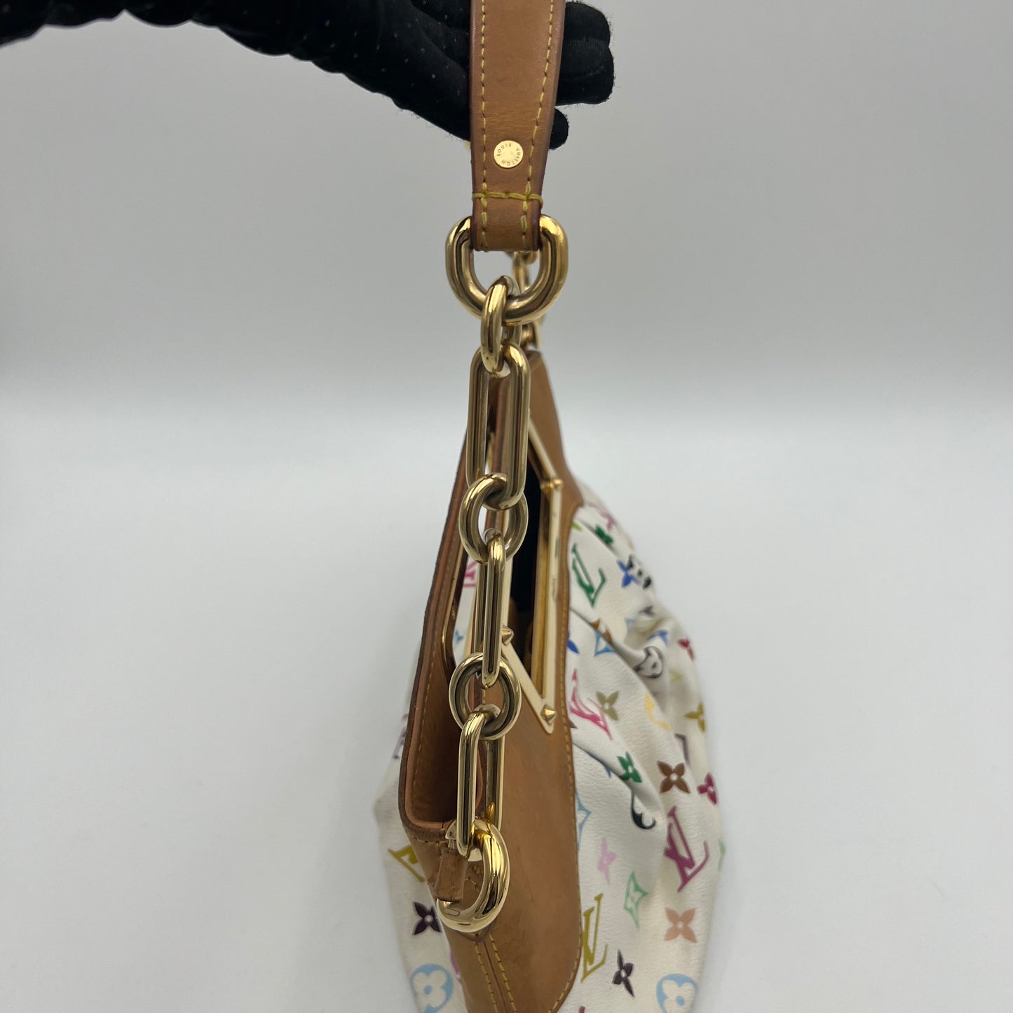 LV White Multicolor Judy PM