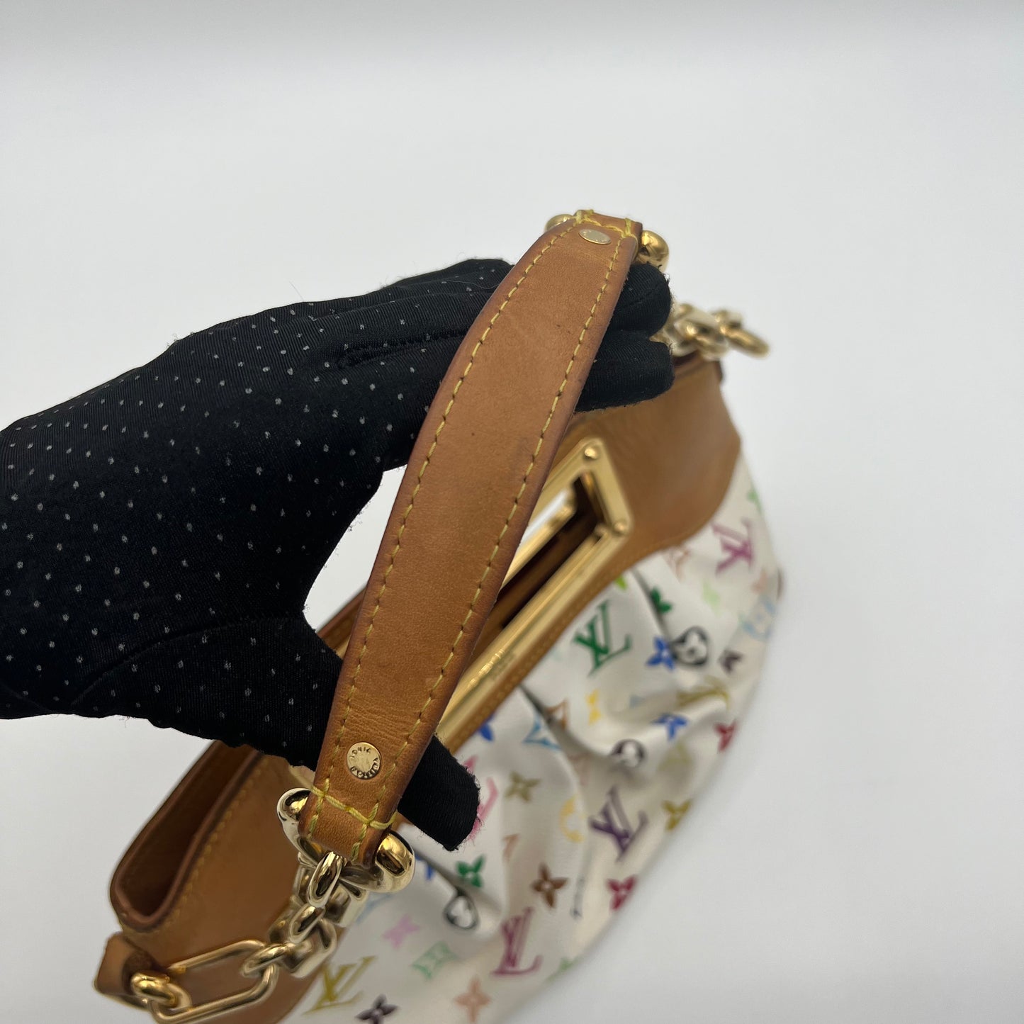 LV White Multicolor Judy PM