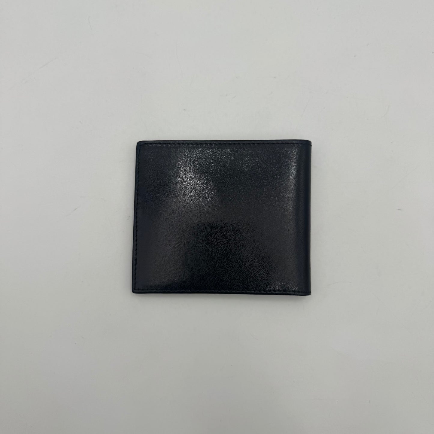 Bally Black Leather Logo Bifold Short Wallet