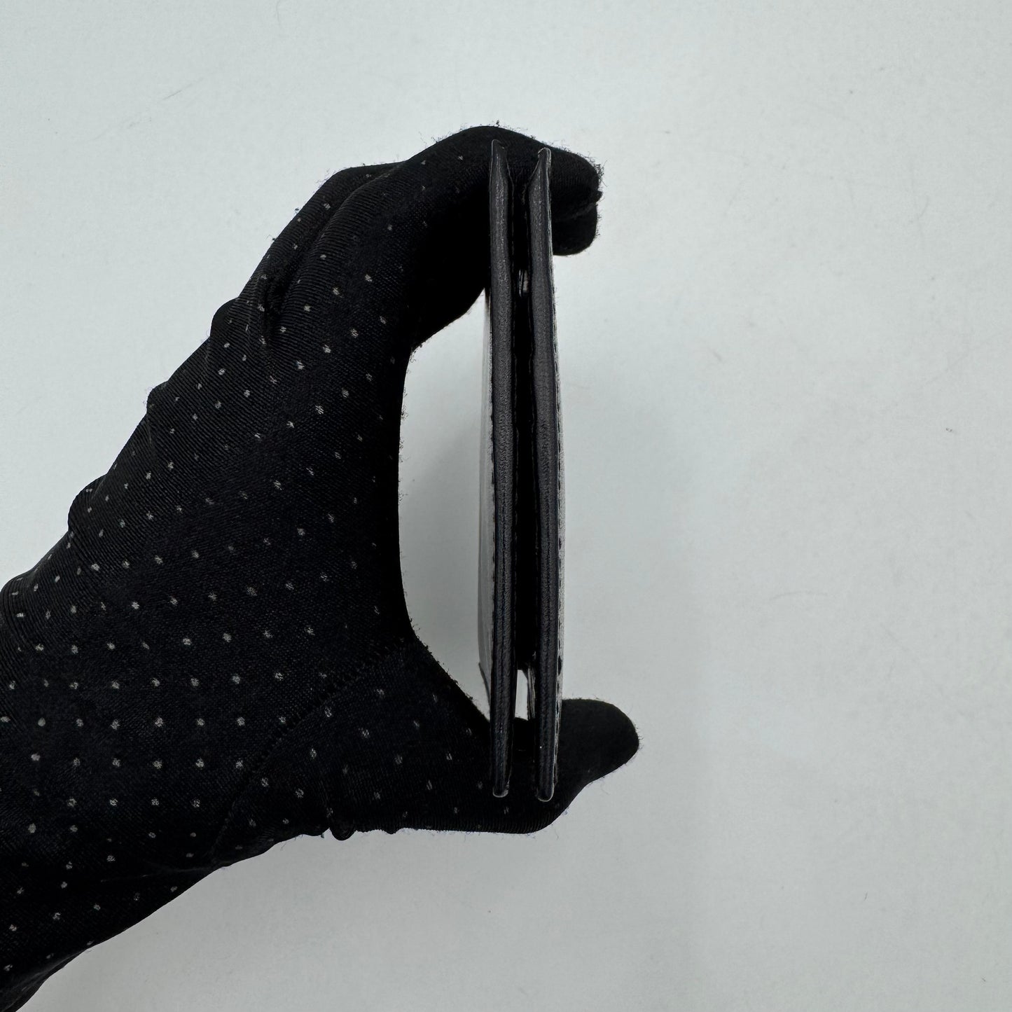 Bally Black Leather Logo Bifold Short Wallet