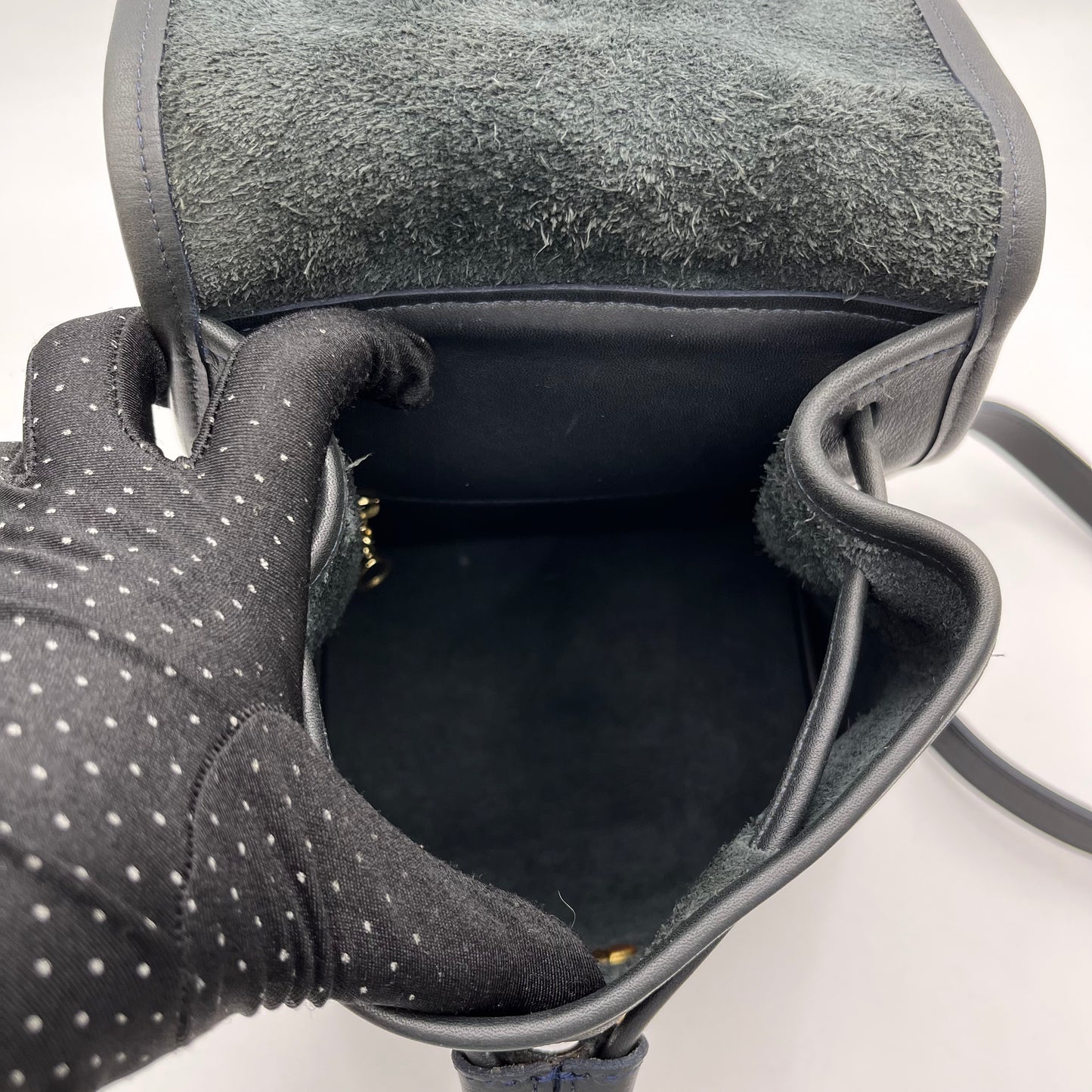 Coach Vintage Black Leather Mini Backpack