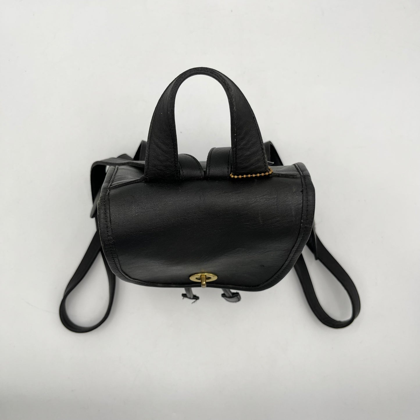 Coach Vintage Black Leather Mini Backpack