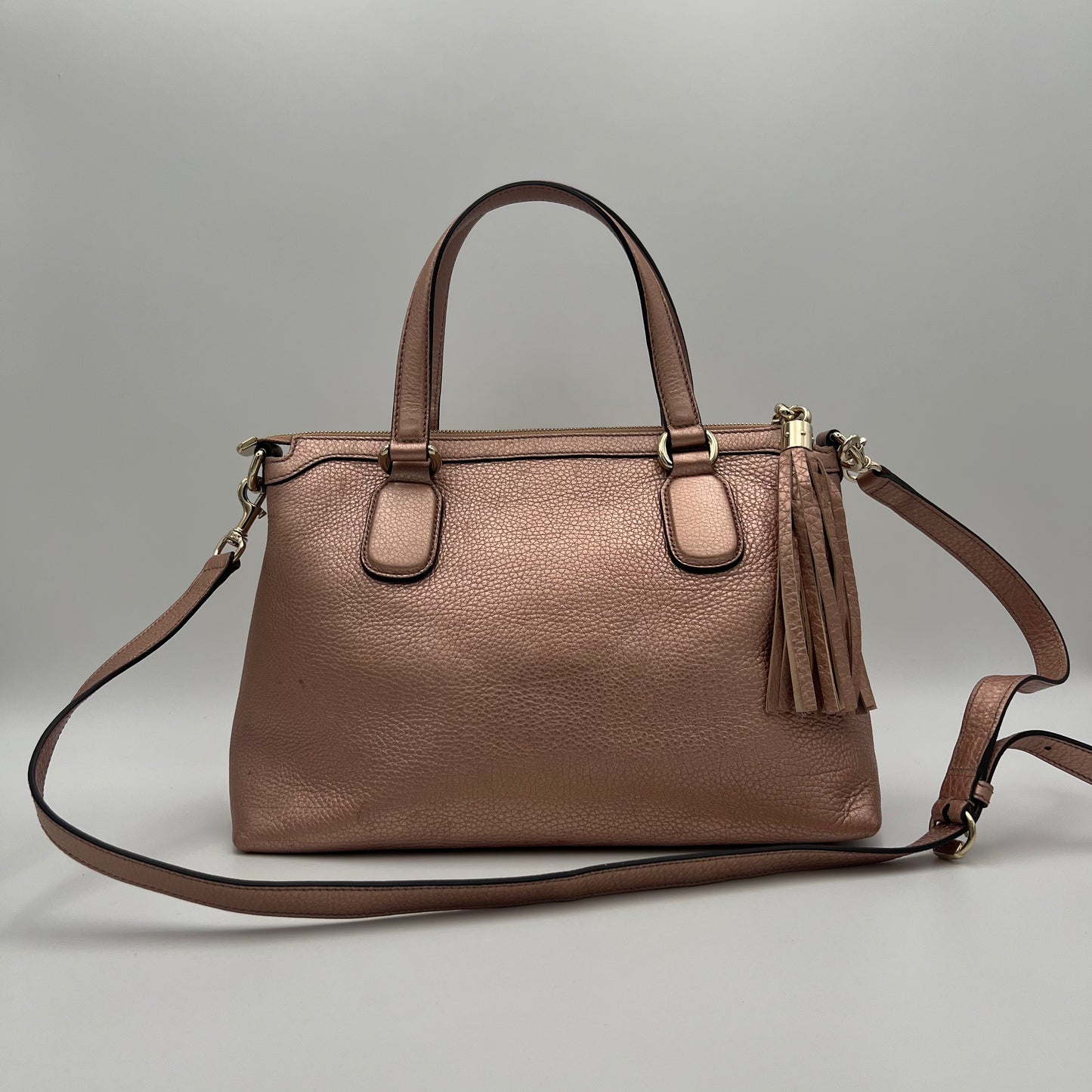 Gucci Japan Exclusive Metallic Pink Soho Two-Way Bag
