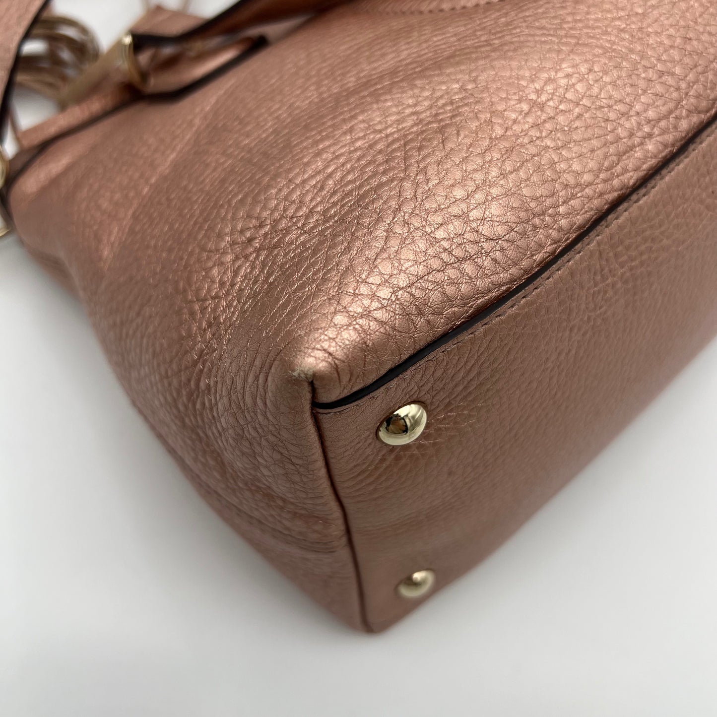 Gucci Japan Exclusive Metallic Pink Soho Two-Way Bag